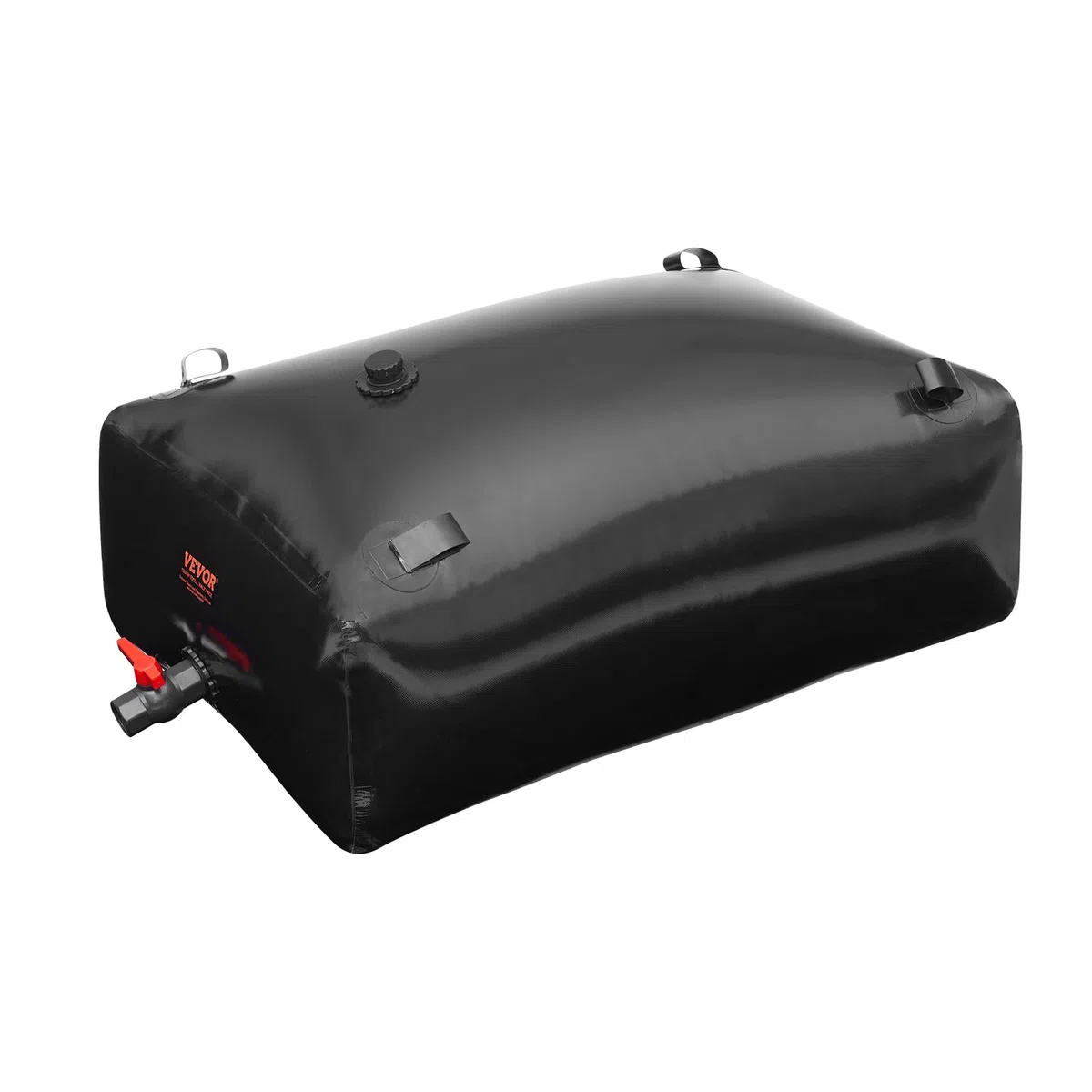 VEVOR Wasserblasen Aufbewahrungsbehälter 330 L, Wohnmobil-Wassertank, 1000D PVC faltbare Wasserspeicherbehälter, weicher Wasserbeutel, tragbare Wasserblase, Brandschutz, Camping, Notfall, Schwarz