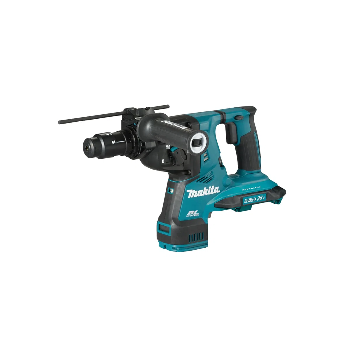 Makita DHR281ZJ Akku Kombihammer 2x18 V, ohne Akku, ohne Ladegerät, Lithium Ionen, Gerade, Blau, Schwarz