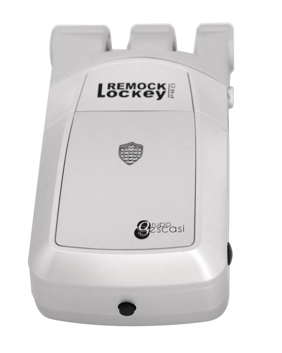 Remock Lockey Pro RLP4S Unsichtbares Sicherheitsschloss, mit 4 Fernbedienungen (3 V), Silber