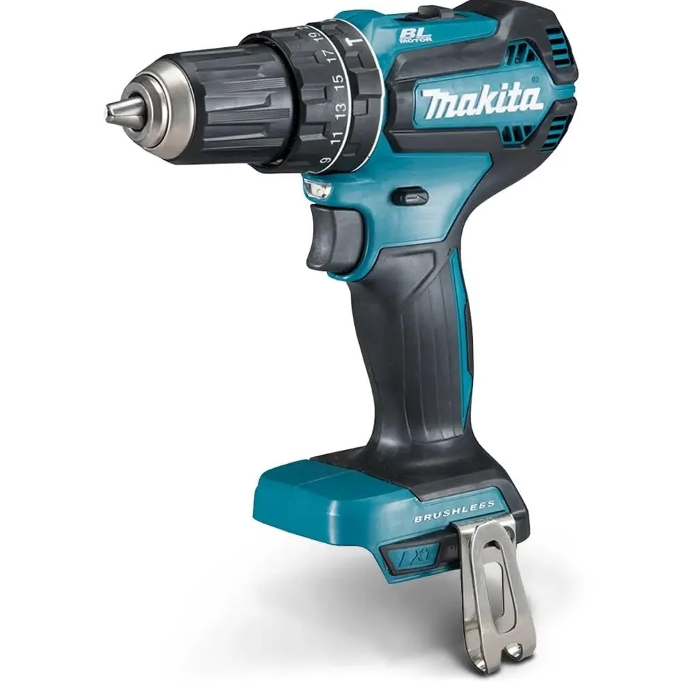Makita DHP485Z Akku Schlagbohrschrauber 18 V, ohne Akku, ohne Ladegerät, Lithium Ionen, Blau, Schwarz