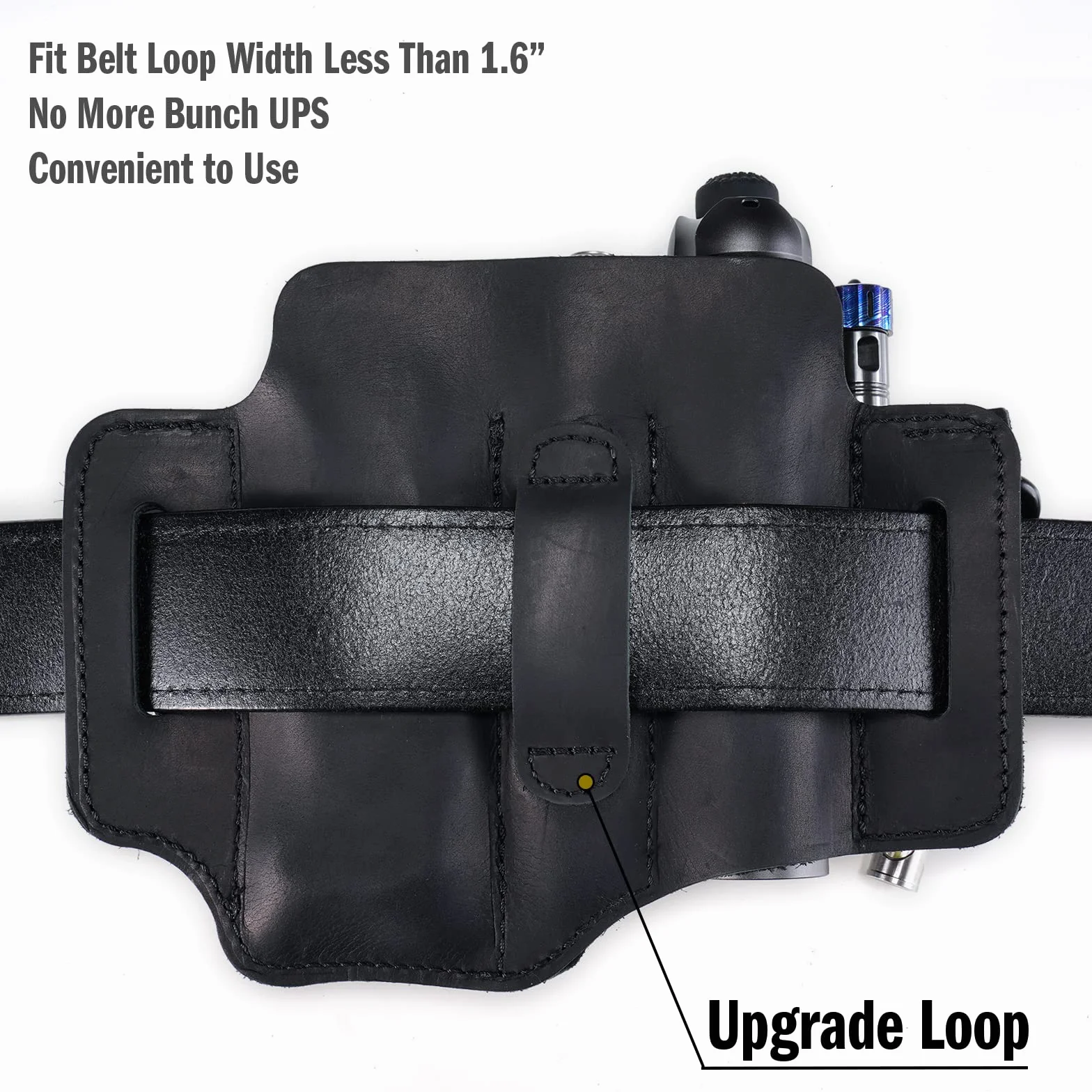 VIPERADE PJ36 Multitool Scheide Lederscheide, EDC Taschen Organizer für Herren für Leatherman Multitool, Taschenlampenhalter und Stifthalter, EDC Gürtel Organizer mit Schlüsselhalter