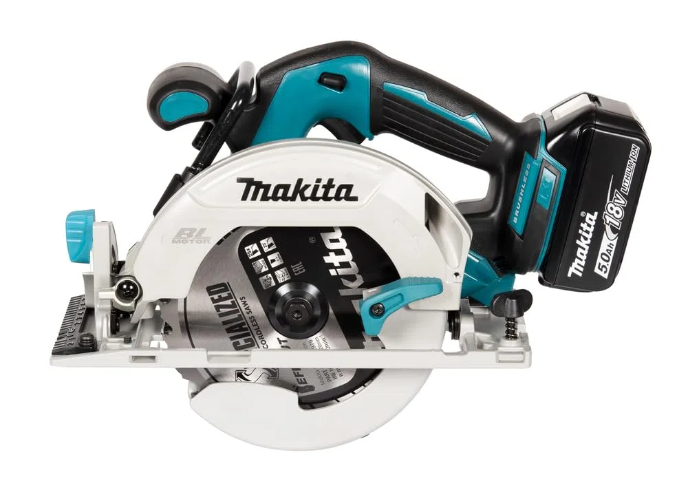 Makita DHS 680 RT1J Akku Handkreissäge 18 V 165 mm Brushless + 1x Akku 5,0 Ah + Ladegerät + Makpac
