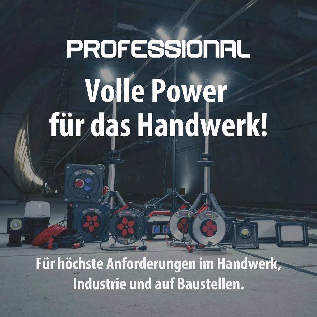 Brennenstuhl Professional SteelCore Kabeltrommel SC 2200 IP44 (25m H07RN-F 3G2,5, Trommelkörper aus Stahlblech, Baustelleneinsatz und ständiger Einsatz im Freien, Made in Germany)