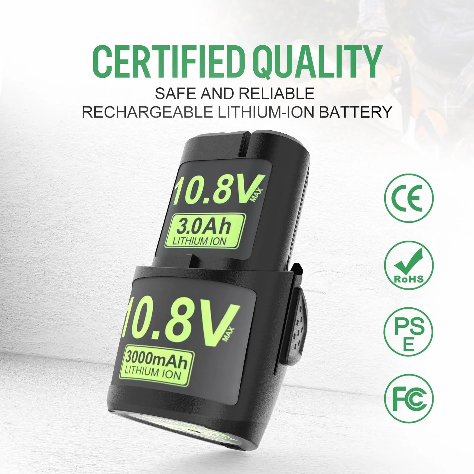 2X 10.8V 3Ah Ersatzakku für Stihl AS2 Akku, für Kettensäge GTA 26 40 Heckenschere HSA 26 30 40 Laubsauger SEA 20 Freischneider FSA 30 Hochdruckreiniger RCA 20 Astschere ASA 20 Laubbläser BGA 30