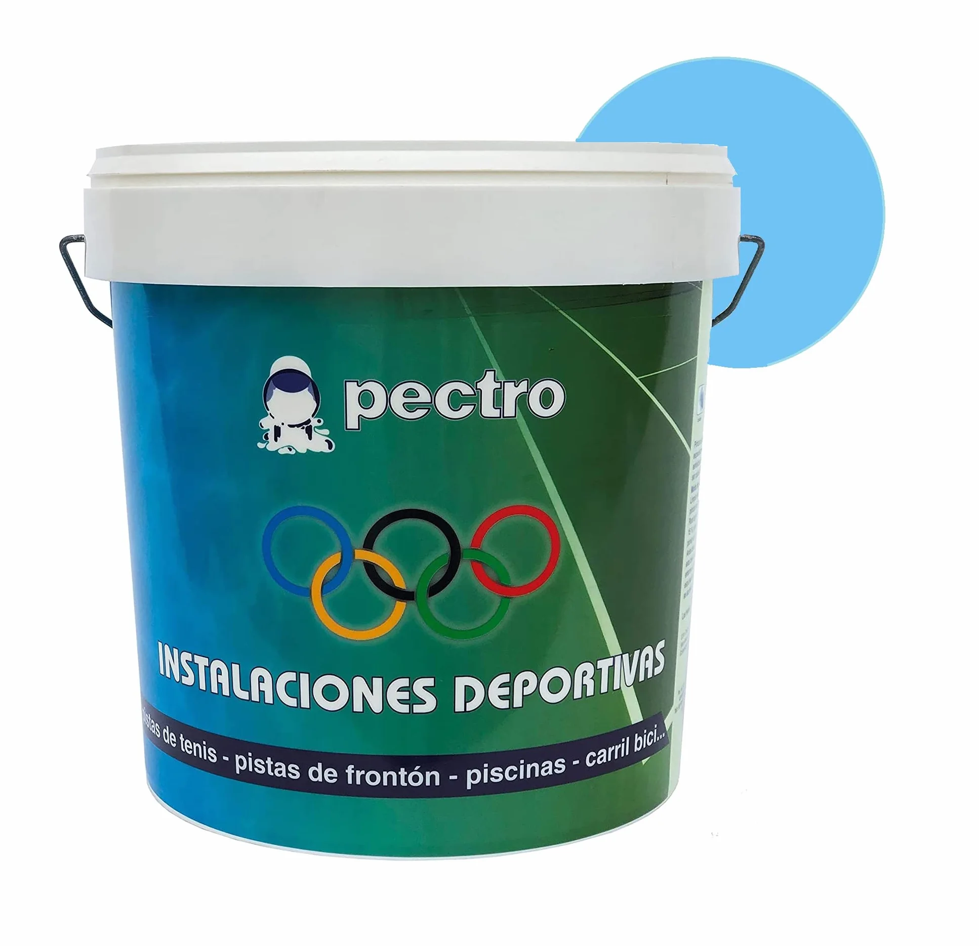 PECTRO Schwimmbadfarbe für Becken 4L - Beton Poolfarbe für Zement - Verhindert Algenbildung - Schwimmbeckenfarbe (Ozeanblaue)
