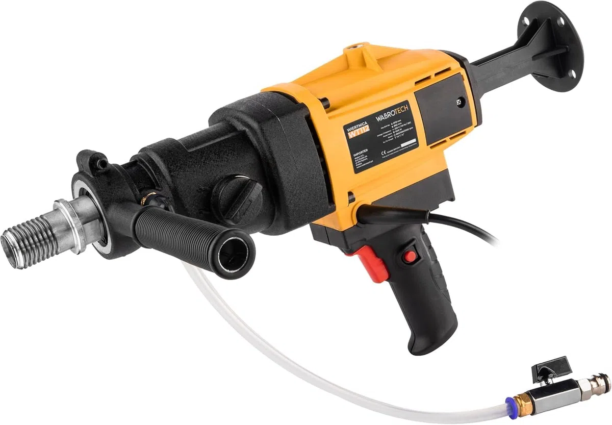 Kernbohrgerät Handgeführt ⌀ 8–112 mm an Kernbohrständer und Wasserzuführgerät 11 L - Diamant Kernbohrmaschine 3960 U/min - Kernlochbohrmaschine 3 Gänge 1500 W für Nass und Trockenbohrungen