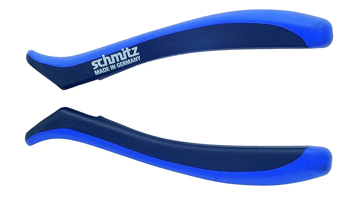 Flachzange 200mm - schmitz 4921HS22 - sehr lange, kräftige, gerade Greif-Backen ohne Verzahnung - ESD/EGB Sicher - Dissipative/Ableitend - Hightech Werkzeug für den Profi - Made in Germany - Solingen