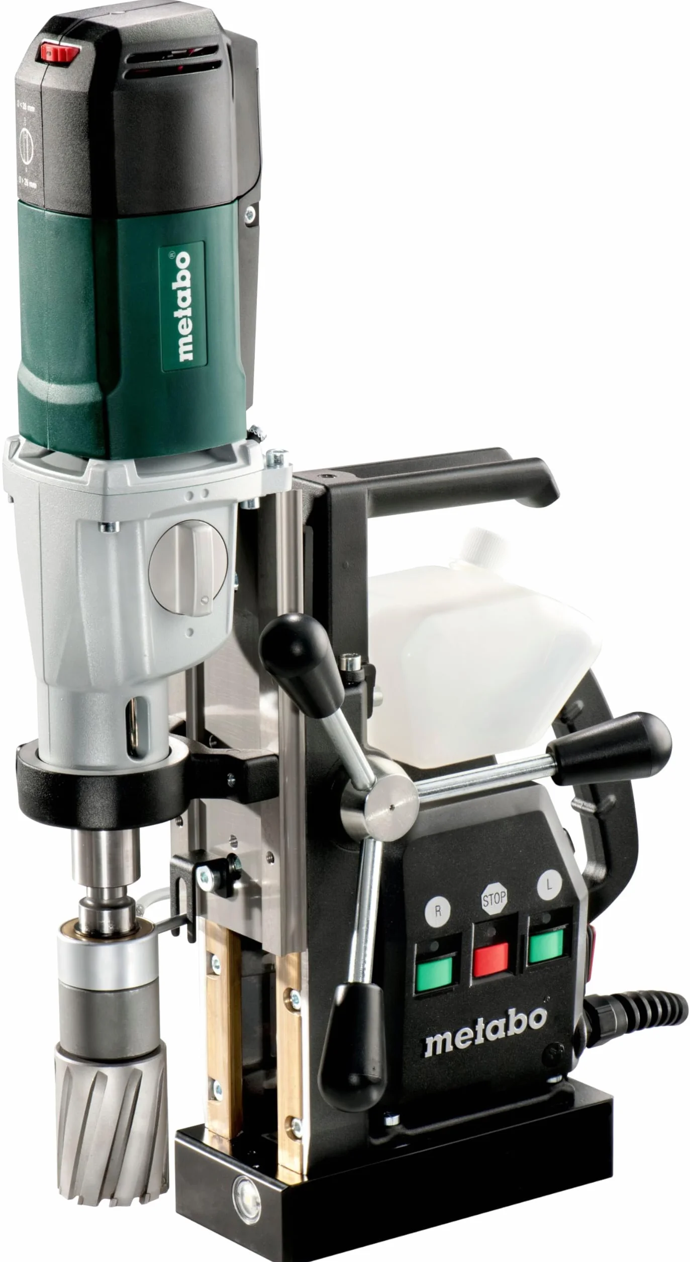 metabo Magnetkernbohrmaschine MAG 50, 1200 W Kernbohrer, 50 mm Bohrtiefe | Stationäre Bohrmaschine mit 90 Nm, VTC-Elektronik, 2-Gang-Getriebe, MK 2 Werkzeugaufnahme & Transportkoffer, 12.7 kg