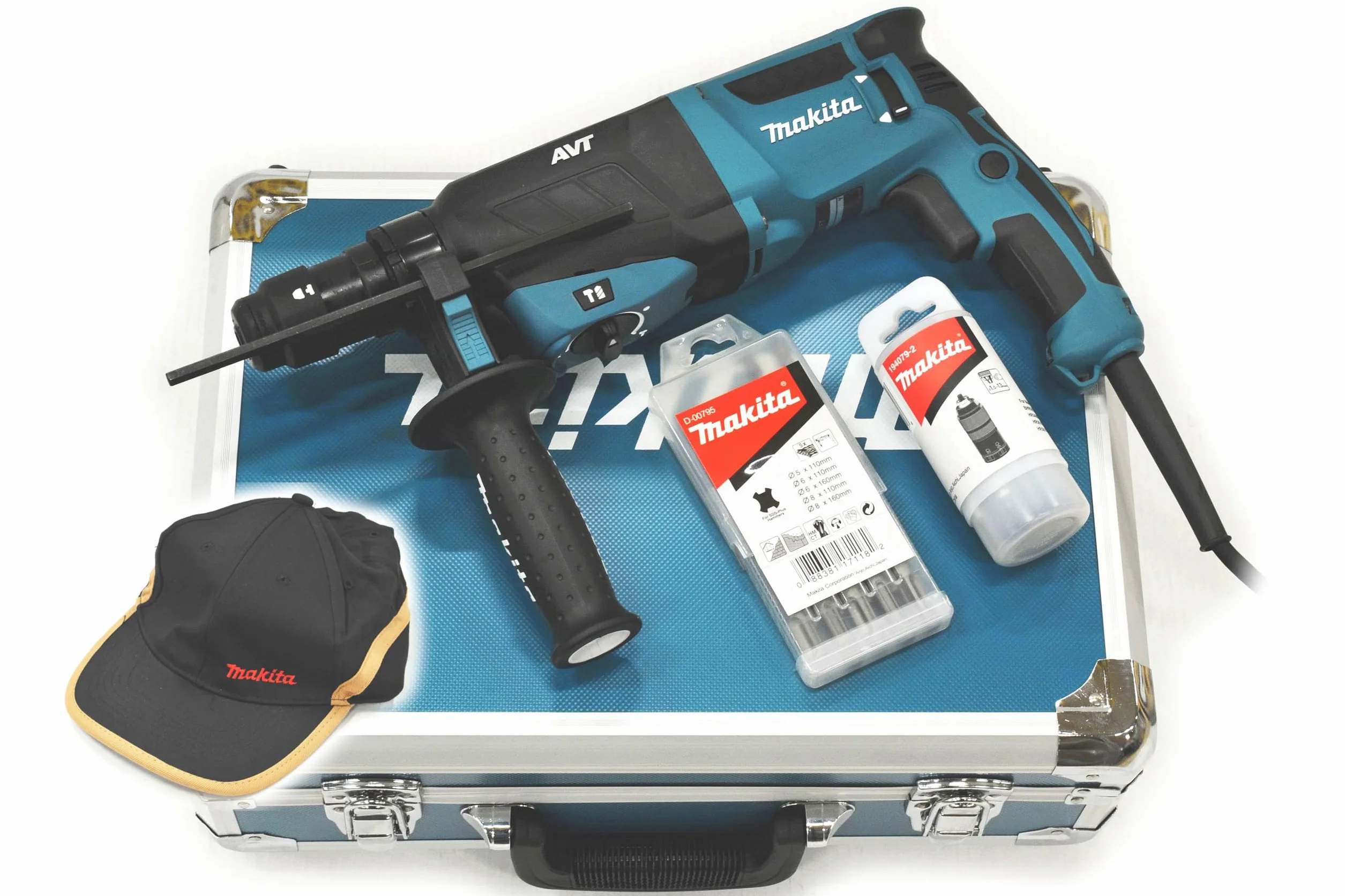 Makita HR2631FT13 Kombihammer, Netzbetrieb, Blau