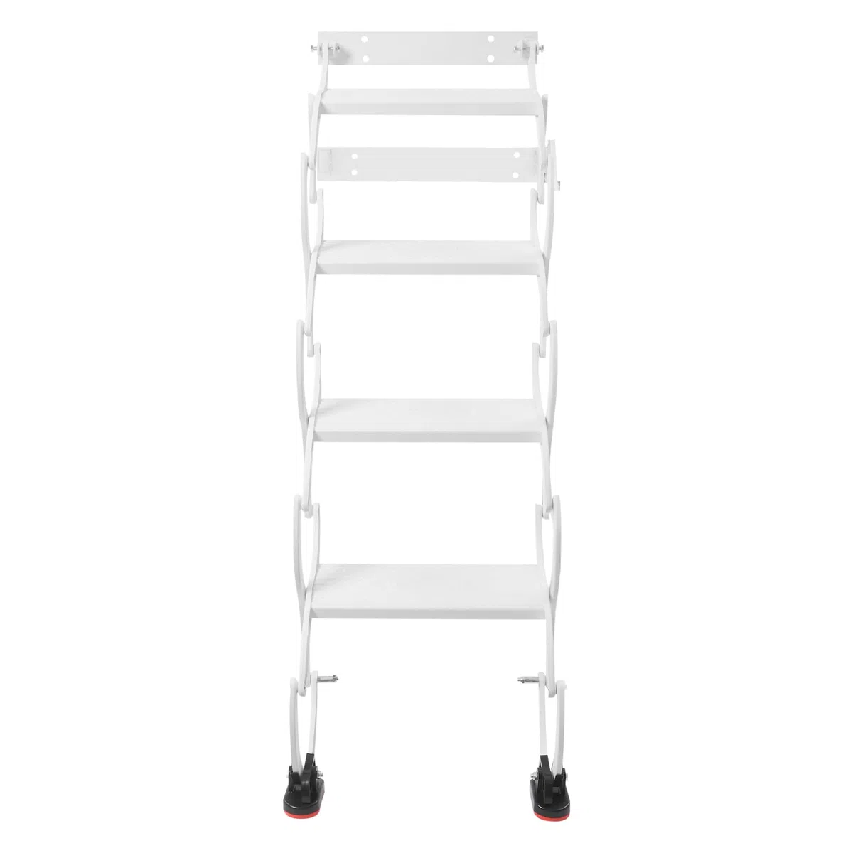 Dachbodentreppe, 4 Stufen Wandmontierte Ausziehbare Klapptreppe, Wandmontierte Dachbodenleiter, rutschfesten Stufen Loftleiter, Teleskop-Stufenleitern, Tragkraft 200 kg