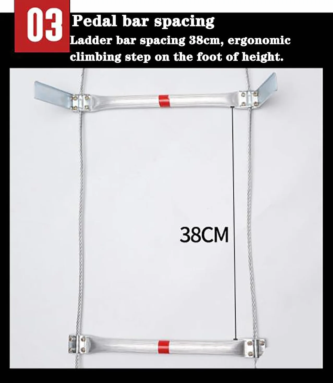 Strickleiter,Strickleiter Rettungsleiter,Aluminiumlegierung,Feuerleiter,Notausgangsleiter,Sicherheitsleitern,Schwer Entflammbare Feuerfeste Rettungsleiter,Tragfähigkeit bis zu 420 kg (10m)