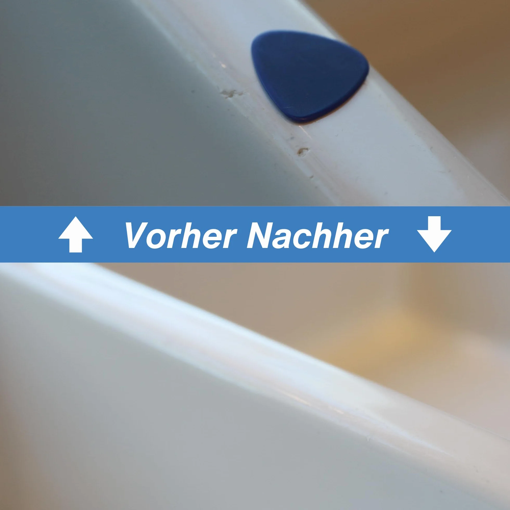 Weiß - Reparaturset für Keramik, Mineralguss, Quarz, Marmor, Porzellan, Fliesen - Abplatzer und Oberflächenschäden - HIMG Surface Repair
