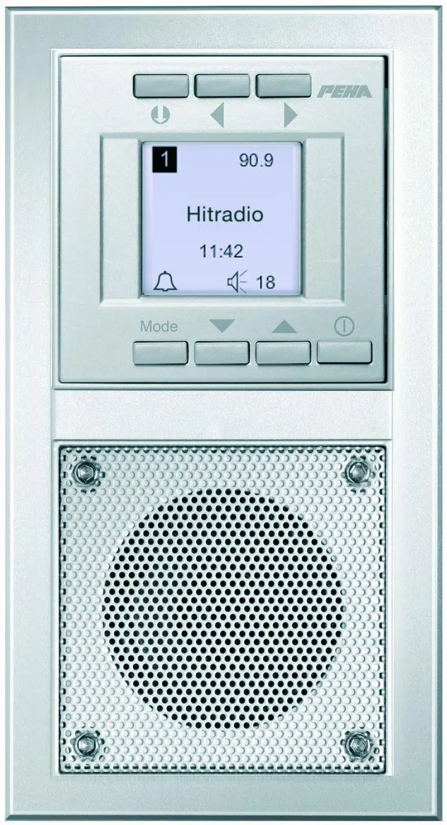 Honeywell Home Peha D 20.485.70 Radio Unterputz-Radio im Aura-Design, silber
