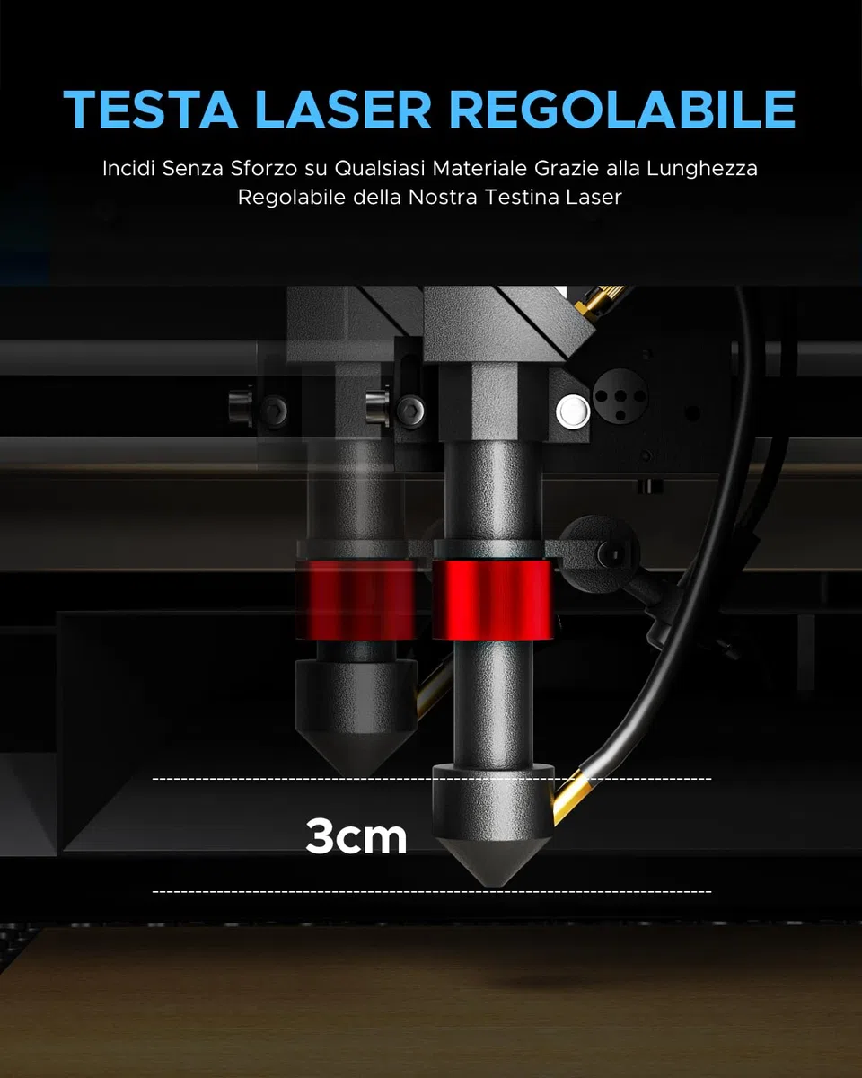 OMTech K40+ 40W CO2-Lasergravierer, 8"x12" Desktop-Lasergravurmaschine für den Heimgebrauch mit verstellbarem Laserkopf, 300 * 200mm （with Lightburn）