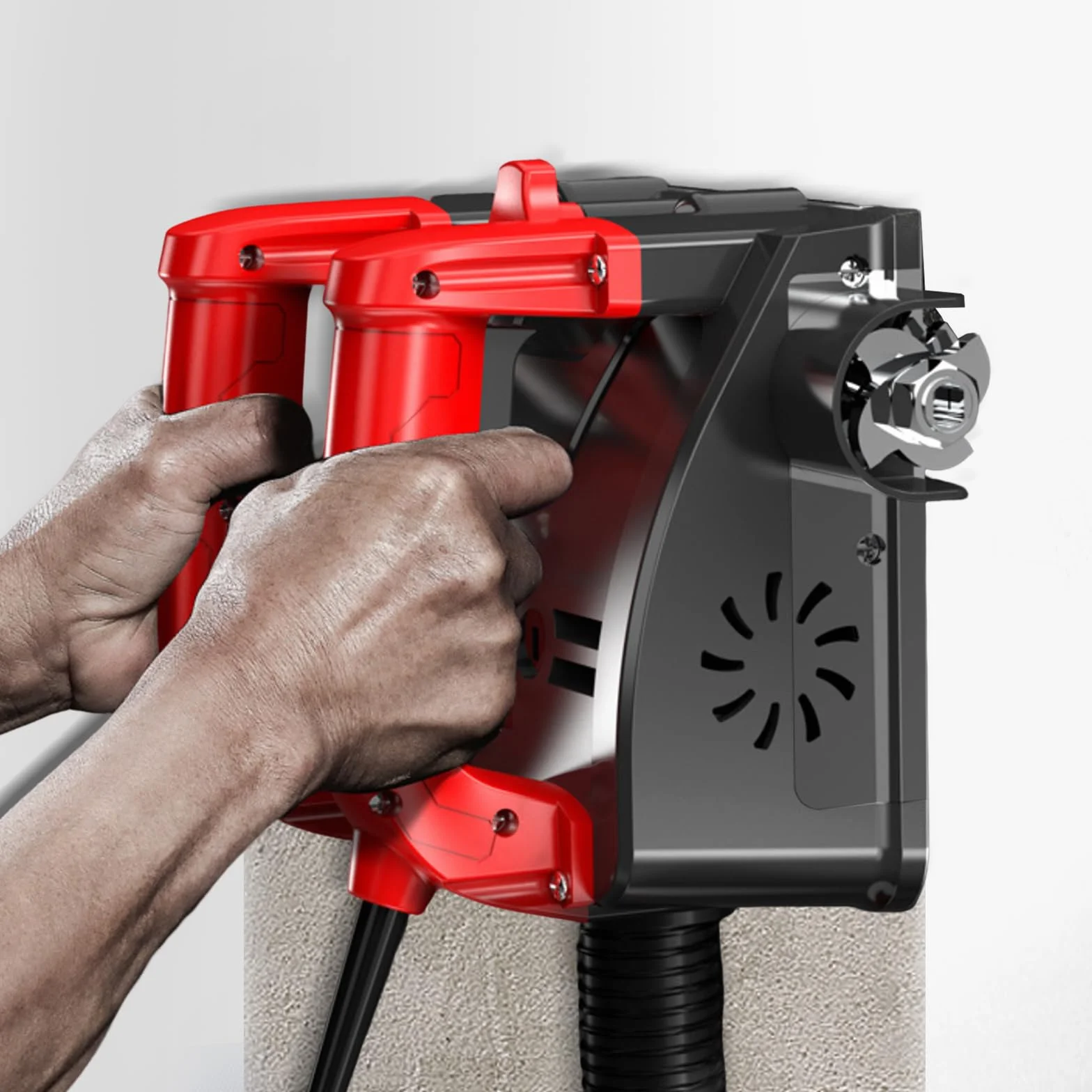 Handgeführte elektrische Wandhobelmaschine 1680W 3000 RPM Power Wall Scraper Wall Shovel Machine Betonwandhobelmaschine für Wand Renovierung, Zement Stripping mit Tragetasche