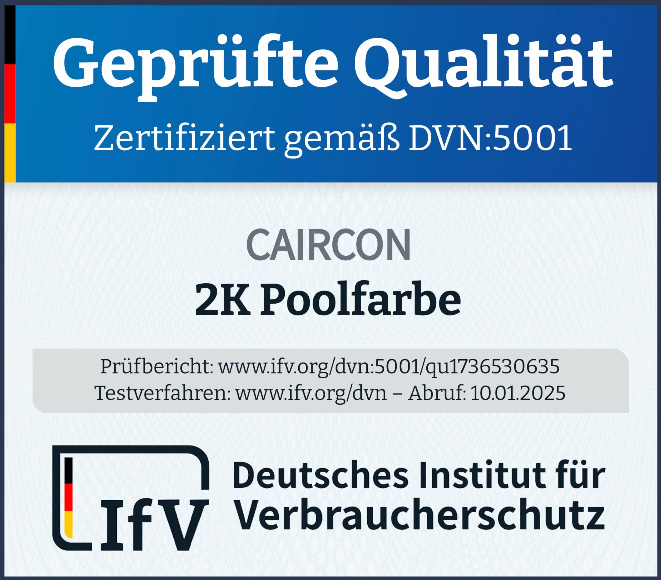 CAIRCON 2K Poolfarbe Schwimmbadfarbe für Betonbecken, wetterfest - Lichtblau 2,5kg