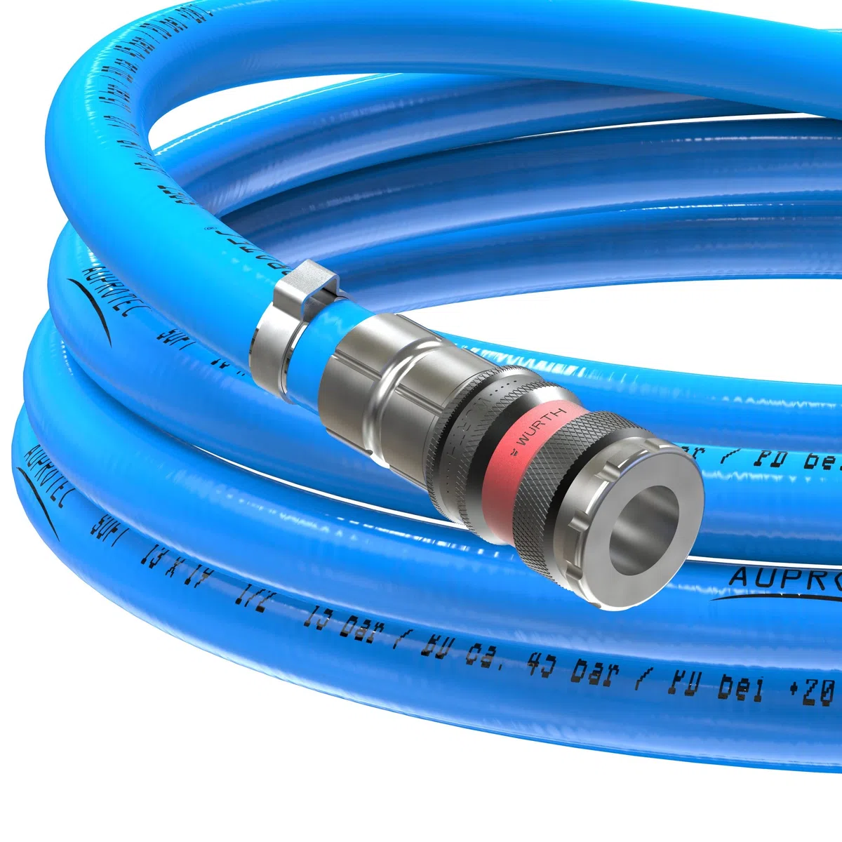 AUPROTEC Druckluftschlauch Set 13mm Ø Innen 3m PVC-Schlauch I Mit S2000 Sicherheitskupplung für Druckluft-Kompressor I AUPROTEC Kompressorschlauch hochflexibel
