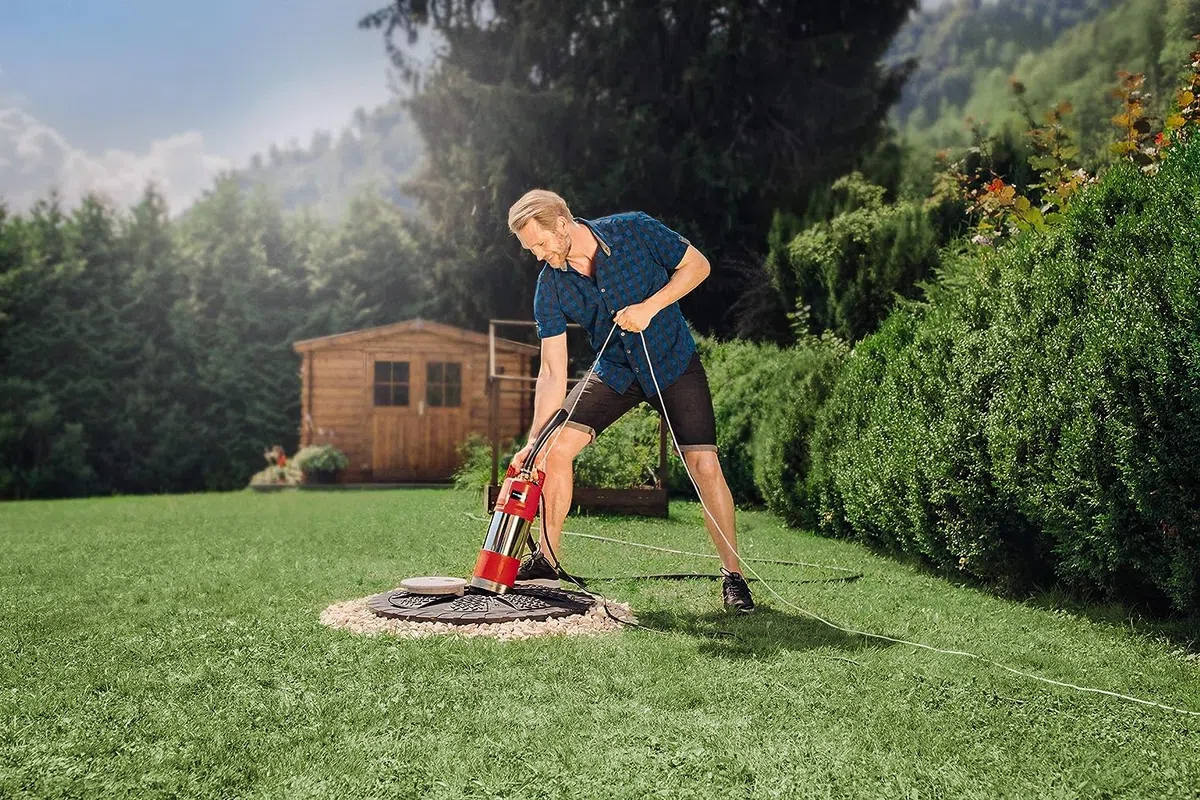 Einhell Tauchdruckpumpe GE-PP 1100 N-A (1.100 W, max. 6.000 ltr./Std,Automatikfunktion, Trockenlaufsicherung, Überlastschalter, robuster Druckanschluss mit Edelstahleinsatz, mehrstufiges Pumpenrad)