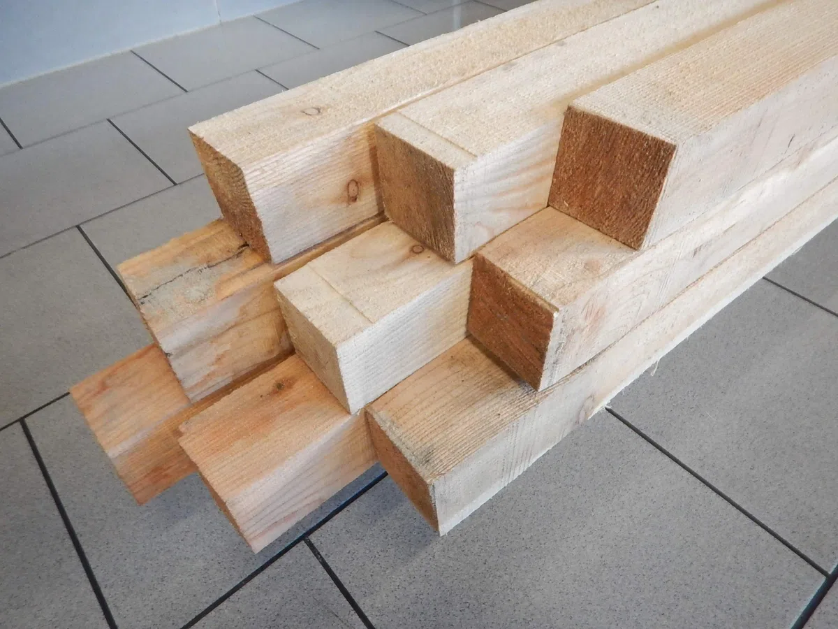KANTHOLZ BALKEN PFOSTEN QUERRIEGEL HOLZ BAUHOLZ 12x12cm 200cm LÄNGE (2)