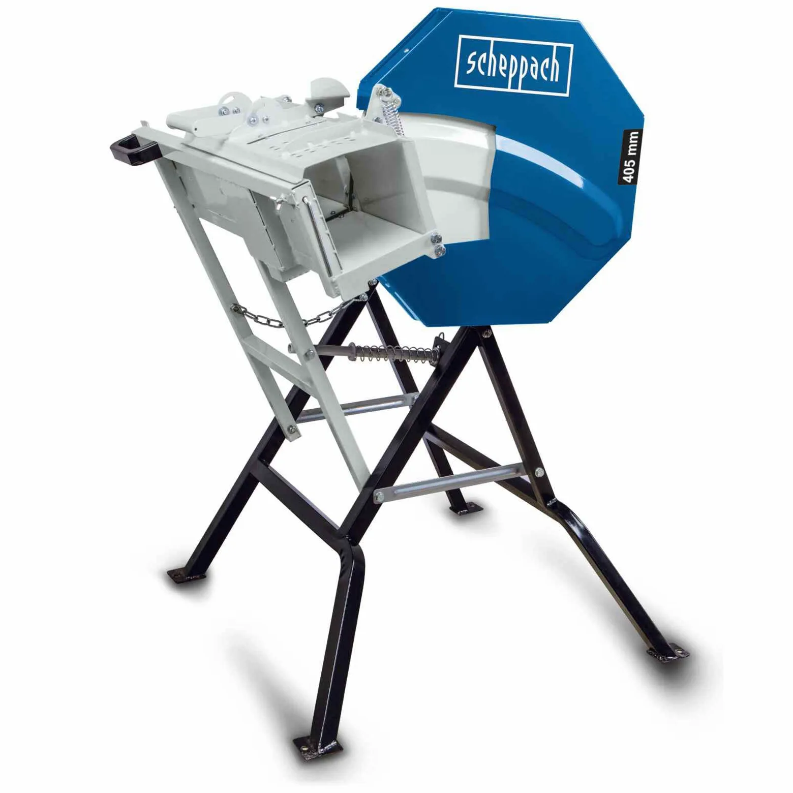 Scheppach Wippkreissäge HS410 Brennholzsäge Wippsäge | 2200W Leistung | 230V Anschluss | ØSägeblatt 405 mm | Holzlänge 300-1000 mm | Schnitt Ø 140 mm | inkl. Anschlag & patentierter Schutzklappe