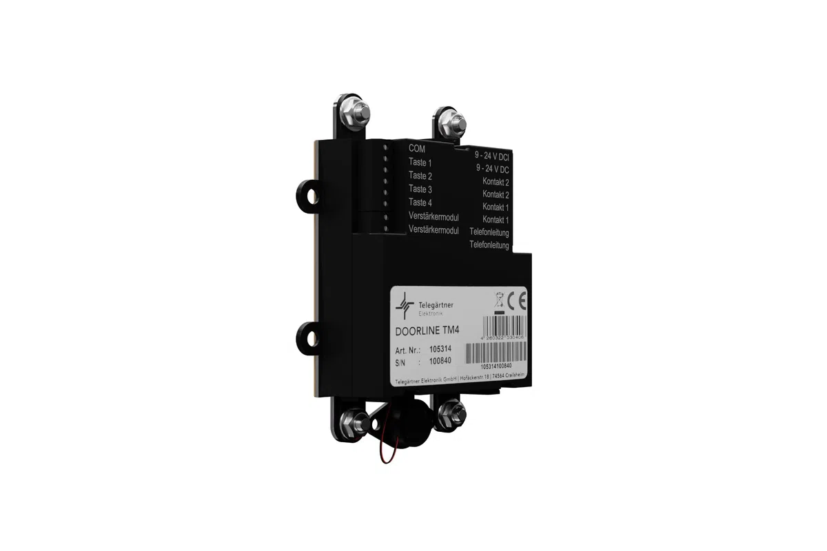 TM4 von Telegärtner Elektronik, Clevere Hinterbau-Türstation, macht TK-Anlage FRITZ!Box / Router zur Tür-Sprechanlage