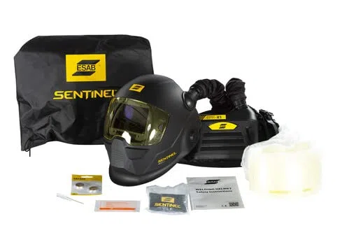 ESAB Sentinel A60 Air mit ESAB EPR-X1 PAPR Schweißhelm mit Luftreiniger/Frischlufteinheit komplett