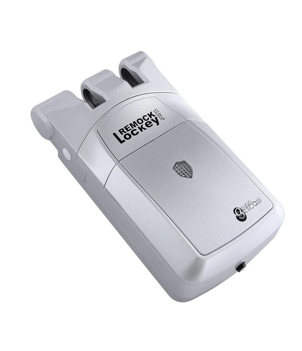 Remock Lockey Pro RLP4S Unsichtbares Sicherheitsschloss, mit 4 Fernbedienungen (3 V), Silber