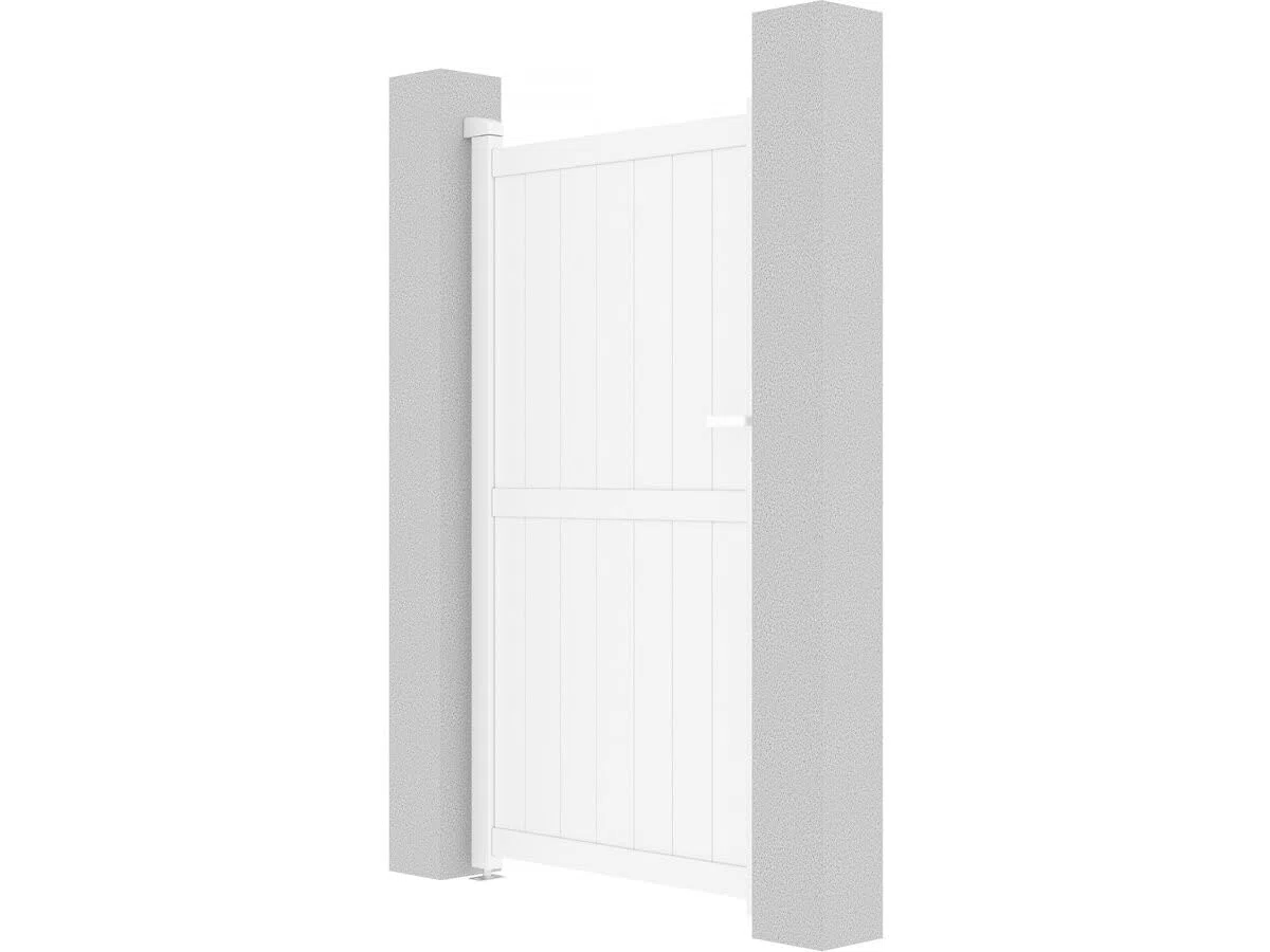 Habitat et Jardin Gartentor aus Aluminium Lola - 101,2 x 180,9 cm - Weiß