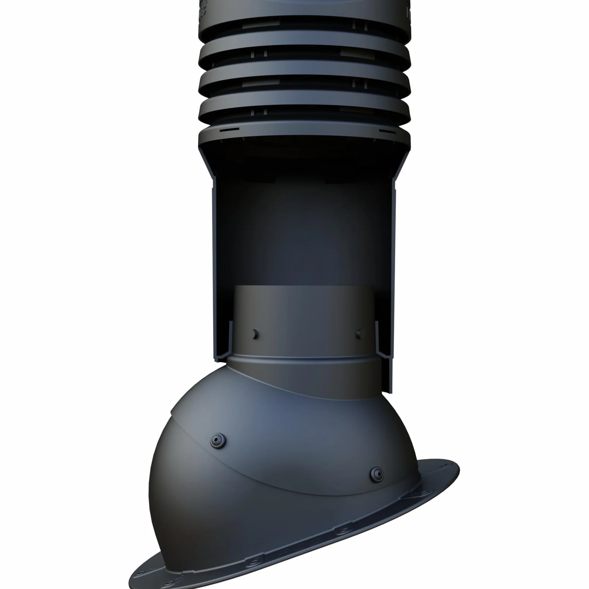Parotec Entlüftungskamin DN 125 mm passiv für Braas - Frankfurter, Benders - Mecklenburger, ProDach - Doppelrömer Dachziegel Dachentlüftung, Abluftrohr, Lüftungshaube (RAL 8004 - Ziegelrot)