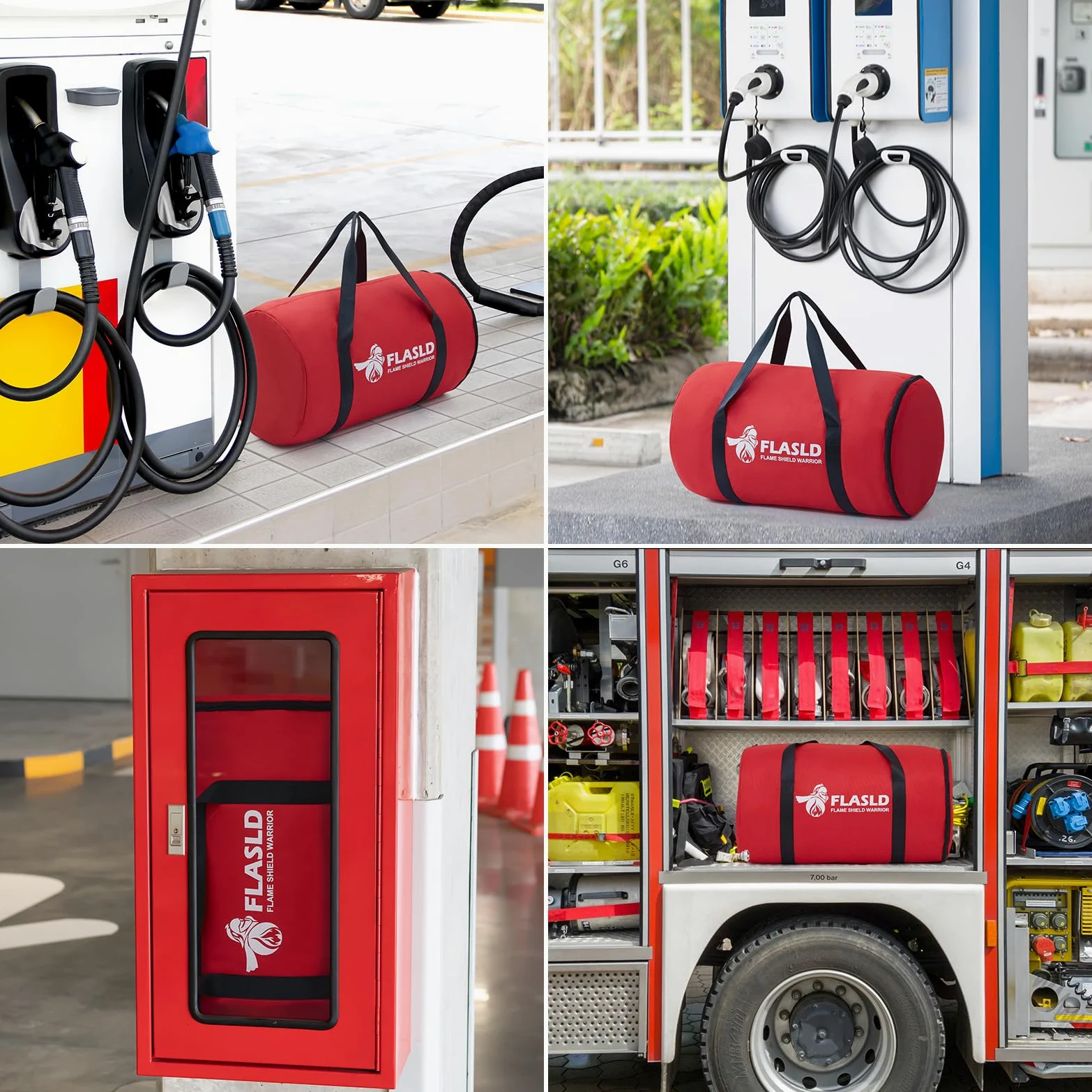 FLASLD Auto-Feuerlöschdecke, Car Fire Blanket 6 m x 9 m, Brandbegrenzungsdecke für E-Scooter | Feuerschutzdecke | Löschdecke | Zur Vorbeugung und für die schnell Reaktion im Brandfall
