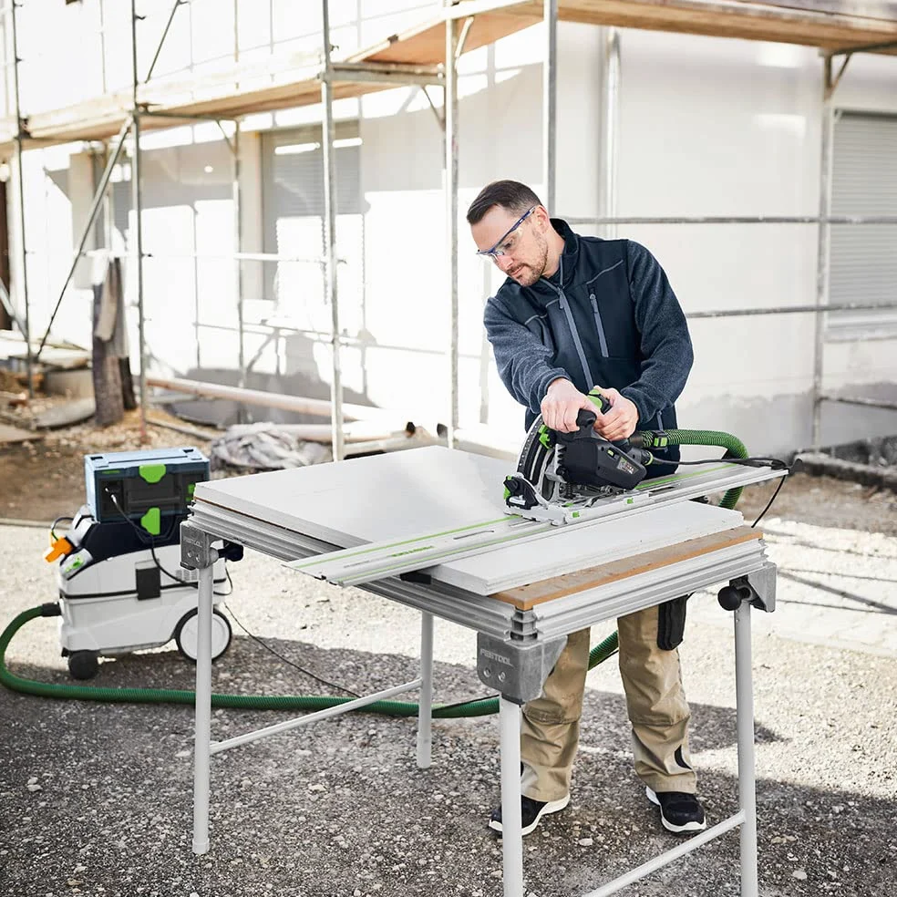 Festool Tauchsäge TS 60 KEBQ-Plus - Handkreissäge mit 60 mm Schnitttiefe | Präzisions-Tauchschnittsäge im Systainer SYS3 M 337, kompatibel mit FSK Kappschiene, 1500 W Leistung und 168 mm Sägeblatt