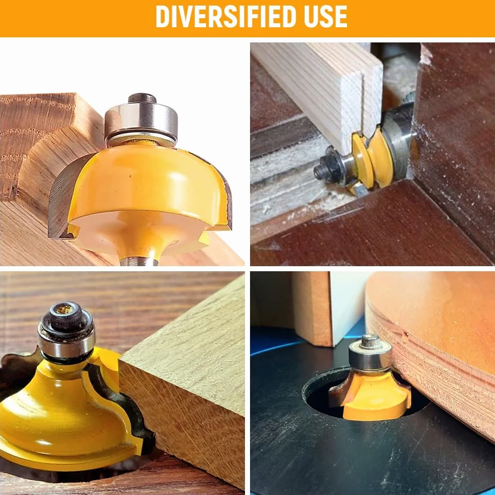 Hoteche Fräser Set für Oberfräsen 35-teilige, Schaft 8mm Oberfräser Set Holzbearbeitung Swerkzeugen,für Holzfräser in Industrie-Qualität für hartes und weiches