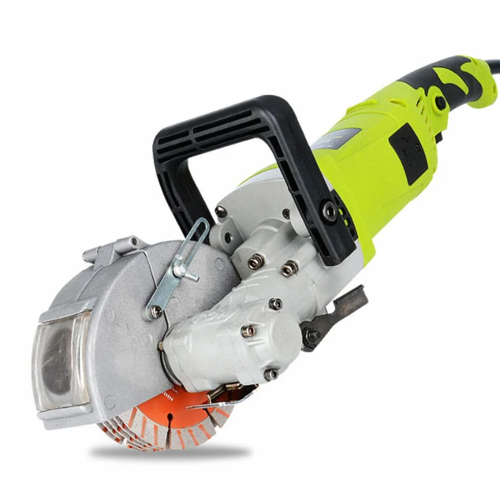 Schlitzfräse Mauernutfräse 4000W 7500r/min Mauerschlitzfräse Nutfräse Wandfräse Betonwand Schneiden Maschine mit Sägeblatt, Wasserpumpe, Elektrische Wand Chaser zum Schneiden von Marmor, Granit, Beton