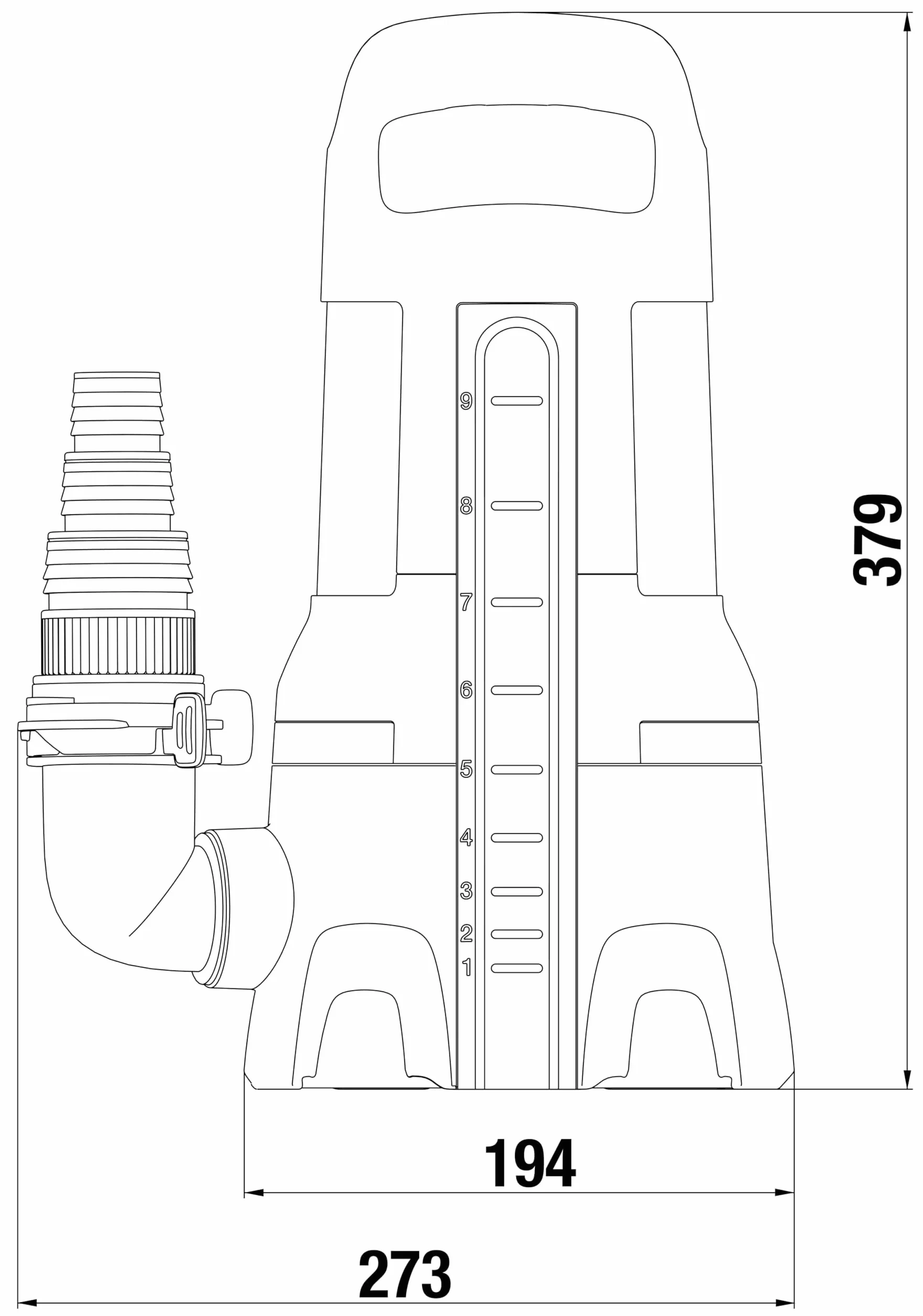 Gardena Schmutzwasser-Tauchpumpe 20000 aquasensor: Tauchpumpe mit 20.000 l/h Fördermenge, für Schmutzpartikel bis zu 35 mm, innovativer Aquasensor, 750 W (09044-20)