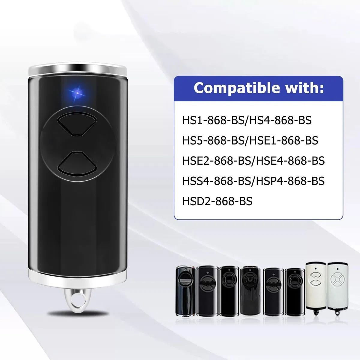 868,3 MHz BS Garagentor Fernbedienung 2 Kanal fur HSE2-868-BS Handsender HSE4 HSE1 HS1 HS4 HS5 HSZ1 HSD2-868 BiSecur, 2 Stück