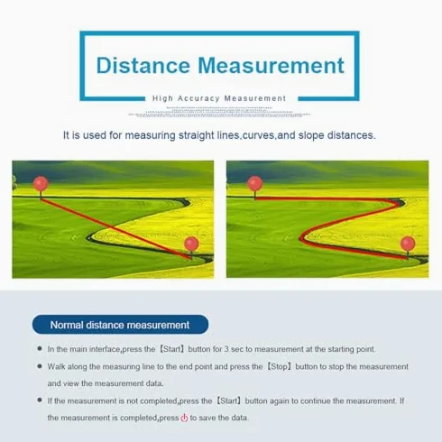 Landvermessungsausrüstung, 2,4 Zoll Farbbildschirm GNSS Hand Landmessgerät, Professionelles GNSS Empfänger Vermessungsgerät für Bergiges Land, Hangentfernung, Messung der Flachen