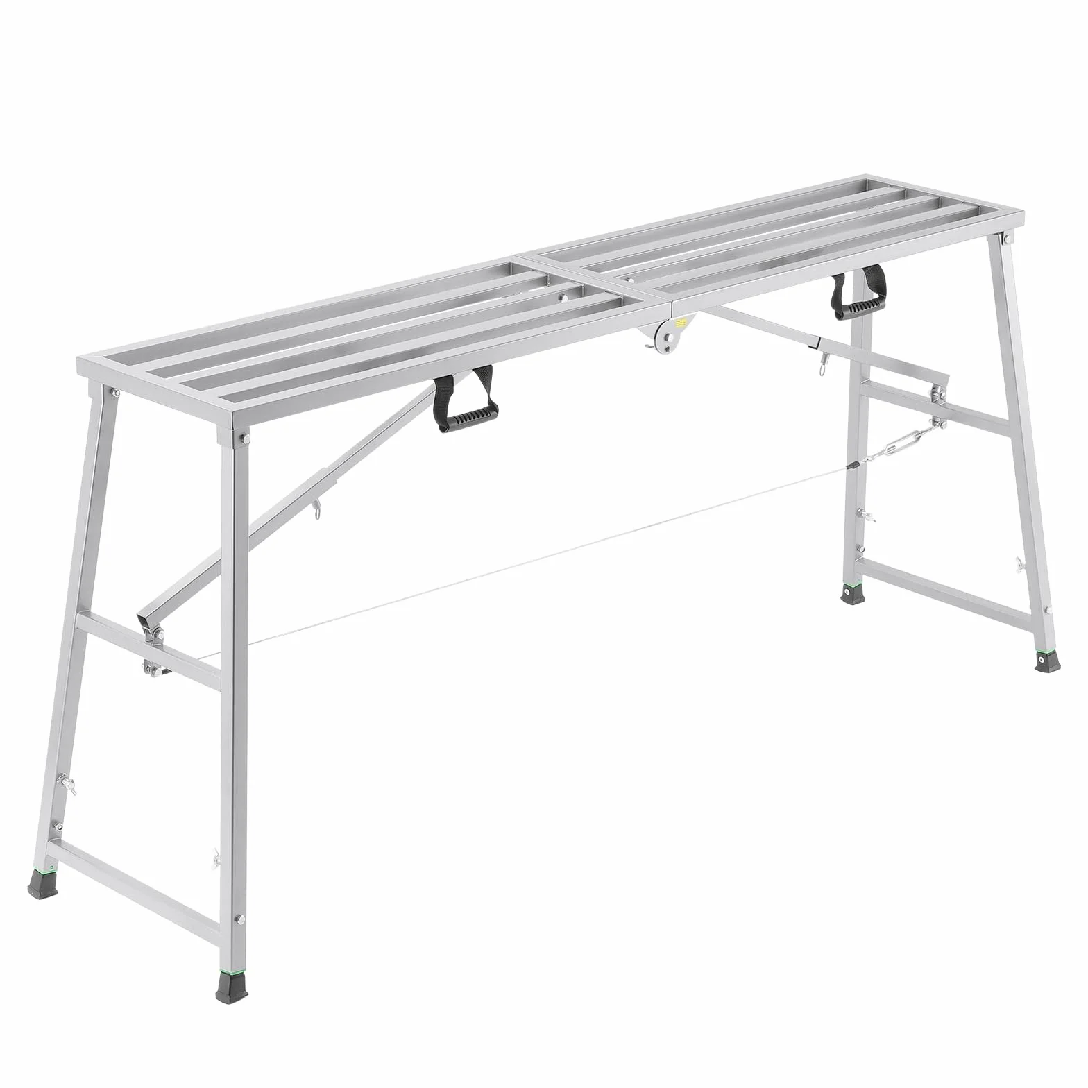VEVOR Arbeitsplattform 900-1500 mm, zusammenklappbare Trittleiter aus legiertem Stahl, tragbare Arbeitsbühne, Tragkraft 400 kg, Trittbank Hocker zum Malen von Trockenbauwänden, Reinigen, Waschen