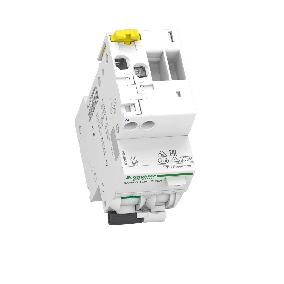 Schneider Electric FI-Schutzschalter Acti9 iDPN N Vigi, 1-polig+N, 16A, 30mA, B-Charakteristik, Typ A, 6kA, Artikelnummer A9D56616, 3 Stück