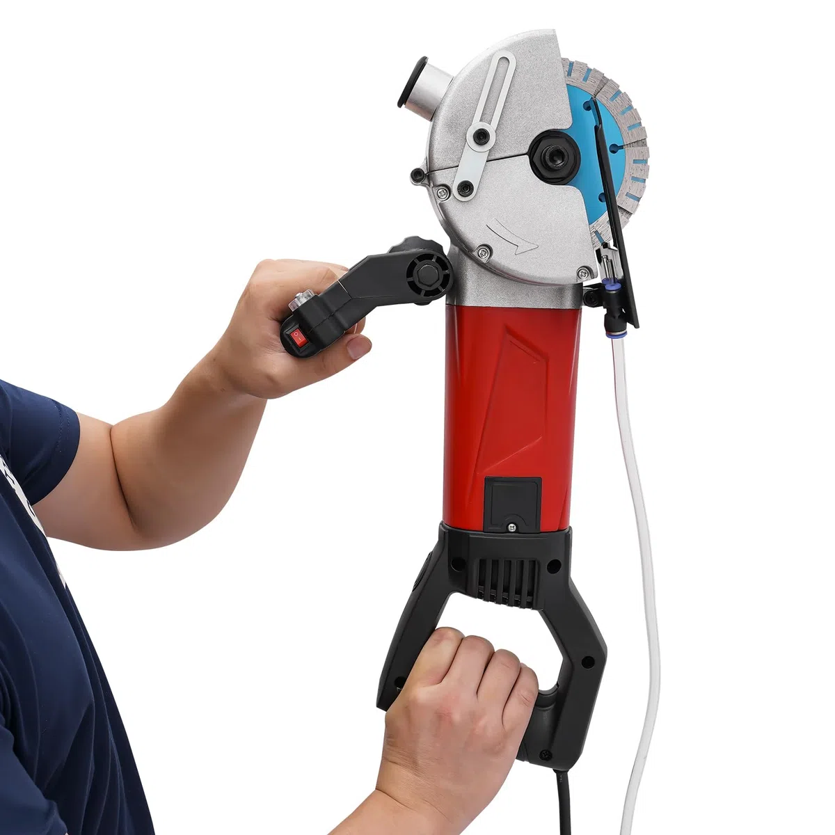 2800W Schlitzmaschine Mauerfräse mit 5 Stück 125mm Klingen Hochleistungsmauerfräse Elektrische Schlitzfräse mit Wasserpumpe Elektrische Schlitzfräse Wandfräse
