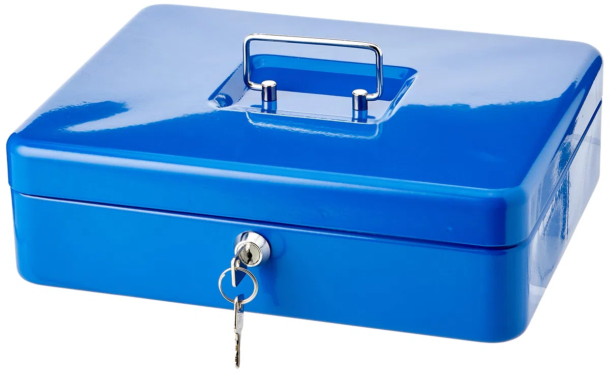 Burg Wachter CB04BL Geldkassette, blau, 300 x 90 x 240 mm