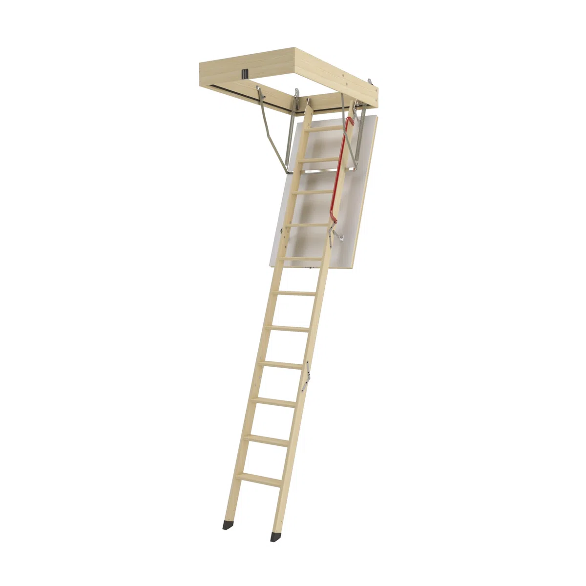 FAKRO - Einziehtreppe Bodentreppe LWK Komfort - 60x120/280 - Dachbodentreppe - 160kg Tragkraft - Klappsystems in DREI Segmenten, Einfache Montage, bis zu 160 kg