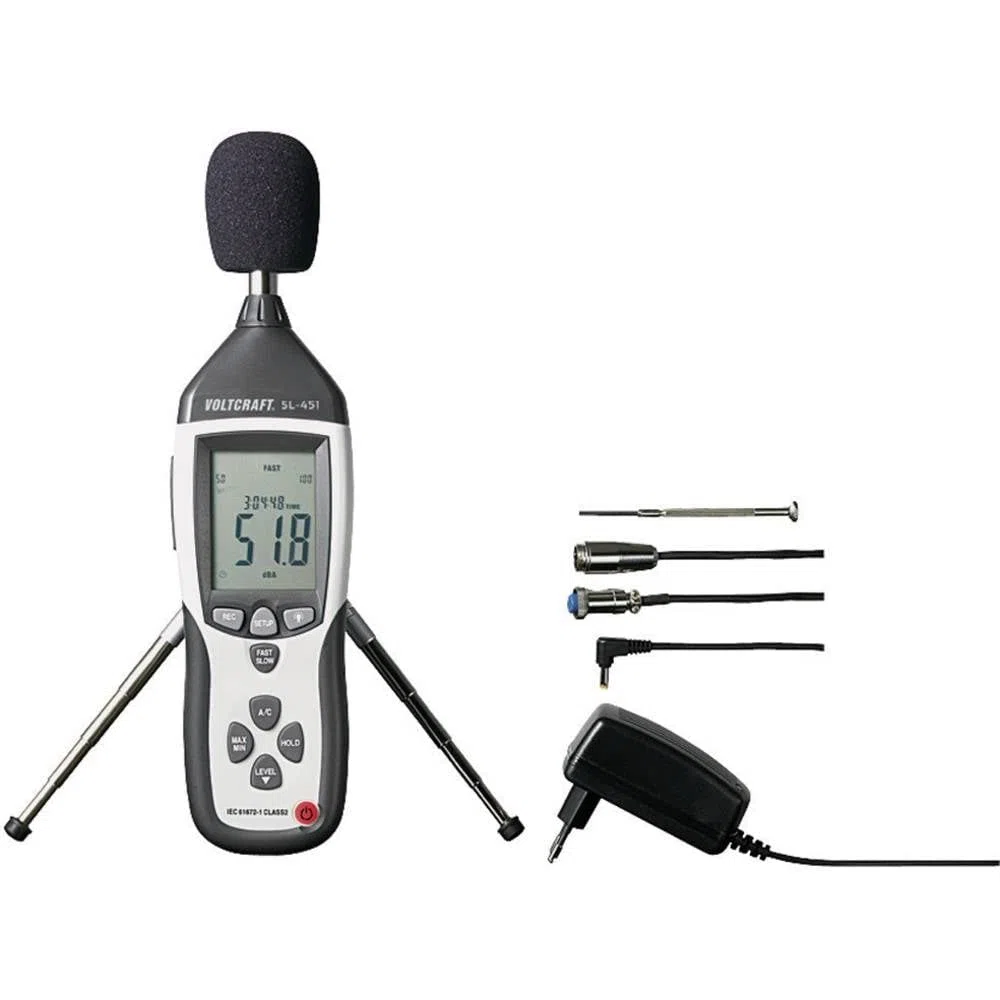 Voltcraft Schallpegel-Messgerät SL-451 30-130 dB 31.5 Hz - 8 kHz USB