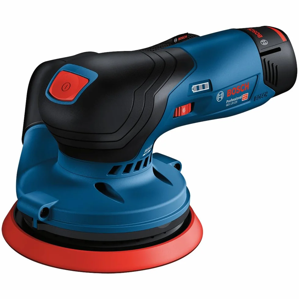 Bosch Professional 12V System Akku Exzenterschleifer GEX 12V-125 (inkl. Schleifteller (125mm), 1x Schleifpapier, Staubbeutel, ohne Akku/ Ladegerät)