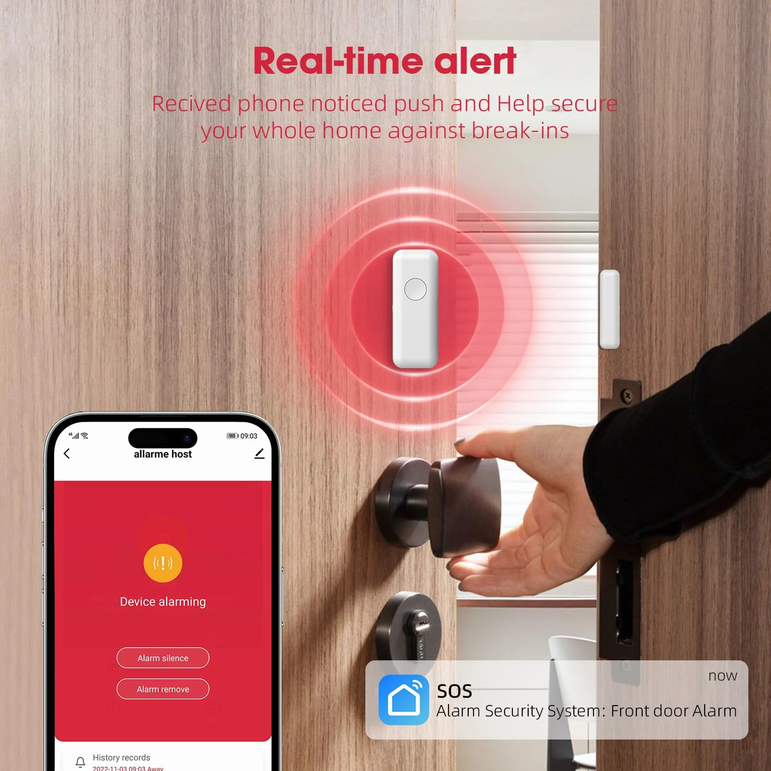 LWOHSI Zuhause alarmanlage mit Kamera, 21-teiliges WiFi+GSM-Einbruchmeldesystem mit Telefon-App-Alarm, 120-Bb-Alarmsirene, kompatibel für Zuhause, Büro