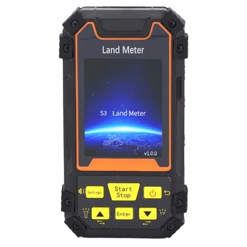 Landvermessungsausrüstung, 2,4 Zoll Farbbildschirm GNSS Hand Landmessgerät, Professionelles GNSS Empfänger Vermessungsgerät für Bergiges Land, Hangentfernung, Messung der Flachen