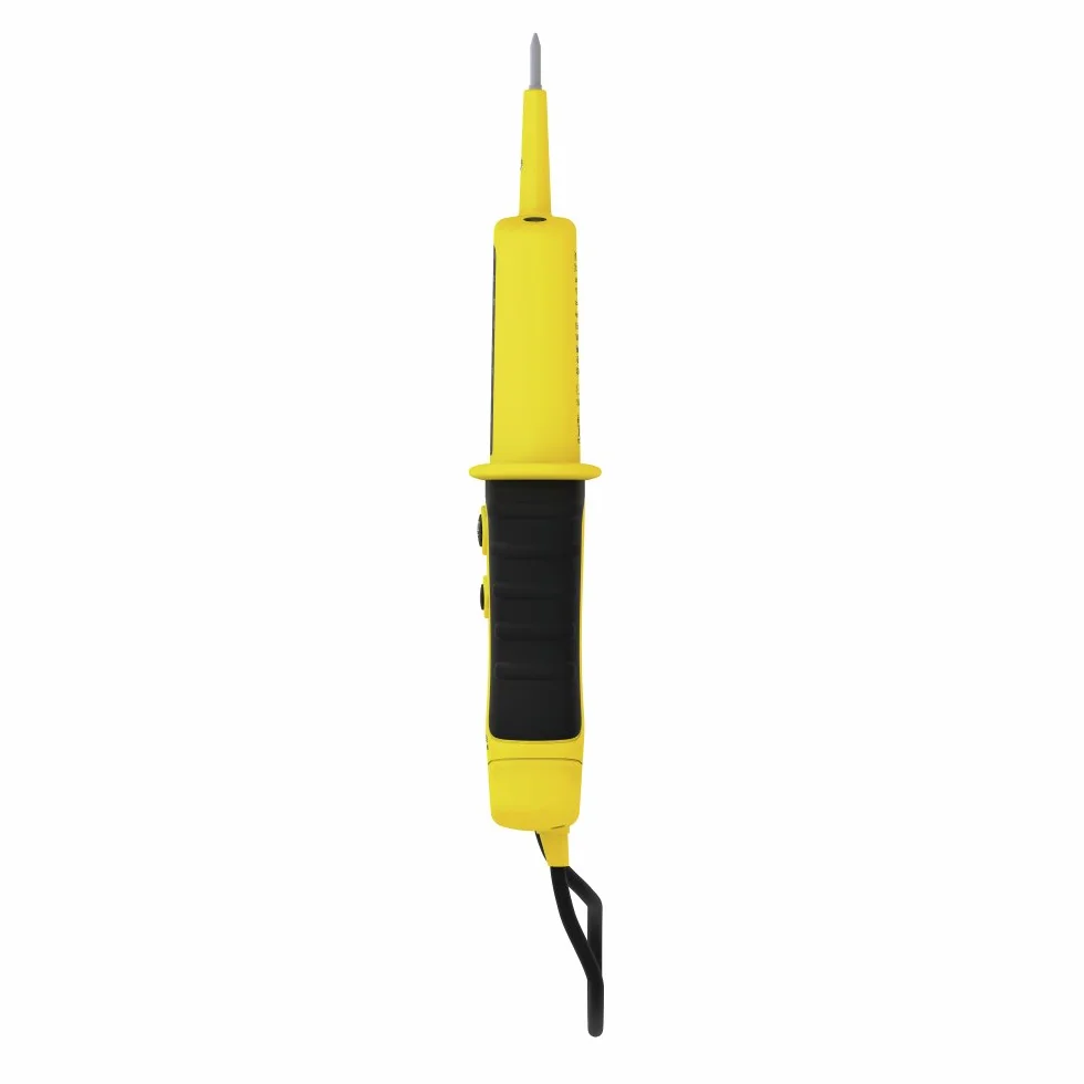 TROTEC Spannungsprüfer zweipolig BE20 – Durchgangsprüfer akustisch – Messbereich 12-600 V (AC/DC), IP64, LED
